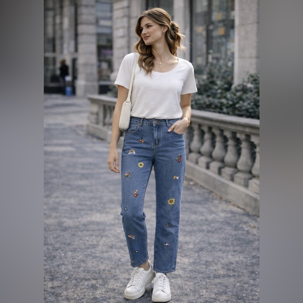 Romeo & Juliet Couture Embellished Denim Jeans